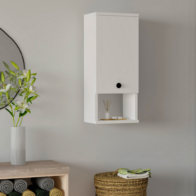 Ντουλάπι μπάνιου επιτοίχιο Mis Megapap χρώμα λευκό 30x21