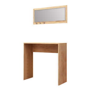 Κονσόλα με καθρέπτη Cosenza Megapap χρώμα oak 80x30x82εκ. - Image 3