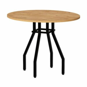 Τραπέζι Roma Megapap χρώμα pine oak Ø80x75εκ. - Image 4