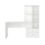 Γραφείο εργασίας Mantra Megapap χρώμα λευκό 150x60x152εκ. - Image 7