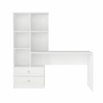 Γραφείο εργασίας Mantra Megapap χρώμα λευκό 150x60x152εκ. - Image 7