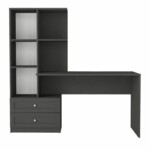 Γραφείο εργασίας Mantra Megapap χρώμα ανθρακί 150x60x152εκ. - Image 7