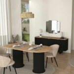 Μπουφές Bohema Megapap χρώμα μαύρο - sepet oak 180x47x76,6εκ. - Image 4