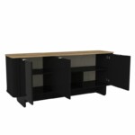 Μπουφές Bohema Megapap χρώμα μαύρο - sepet oak 180x47x76,6εκ. - Image 9