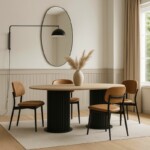 Τραπέζι Bohema Megapap χρώμα μαύρο - sepet oak 180x90x77,7εκ. - Image 6