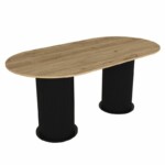 Τραπέζι Bohema Megapap χρώμα μαύρο - sepet oak 180x90x77,7εκ. - Image 8