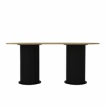 Τραπέζι Bohema Megapap χρώμα μαύρο - sepet oak 180x90x77,7εκ. - Image 9