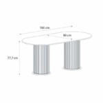 Τραπέζι Bohema Megapap χρώμα μαύρο - sepet oak 180x90x77,7εκ. - Image 10