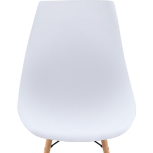 Καρέκλα τραπεζαρίας Nova Megapap PP λευκό - ξύλινο φυσικό πόδι 46x51x80εκ. - Image 8