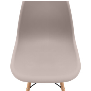 Καρέκλα τραπεζαρίας Nova Megapap PP cappuccino - ξύλινο φυσικό πόδι 46x51x80εκ. - Image 8