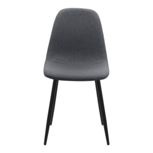 Καρέκλα τραπεζαρίας Iris Megapap γκρι ύφασμα - μεταλλικό μαύρο πόδι 43x50x85εκ. - Image 5