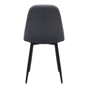 Καρέκλα τραπεζαρίας Iris Megapap γκρι ύφασμα - μεταλλικό μαύρο πόδι 43x50x85εκ. - Image 7