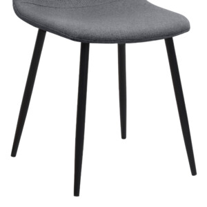 Καρέκλα τραπεζαρίας Iris Megapap γκρι ύφασμα - μεταλλικό μαύρο πόδι 43x50x85εκ. - Image 10