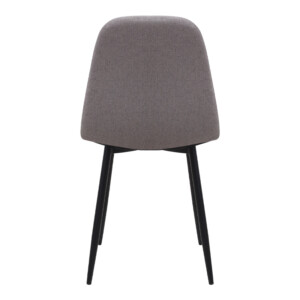 Καρέκλα τραπεζαρίας Iris Megapap μπεζ ύφασμα - μεταλλικό μαύρο πόδι 43x50x85εκ. - Image 7