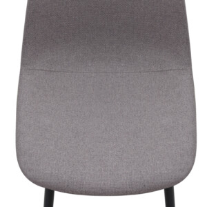 Καρέκλα τραπεζαρίας Iris Megapap μπεζ ύφασμα - μεταλλικό μαύρο πόδι 43x50x85εκ. - Image 8