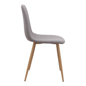 Καρέκλα τραπεζαρίας Iris Megapap μπεζ ύφασμα - μεταλλικό φυσικό πόδι 43x50x85εκ. - Image 6