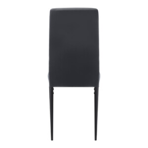 Καρέκλα τραπεζαρίας Rosa Megapap μαύρο PU - μεταλλικό μαύρο πόδι 40x52x96εκ. - Image 4