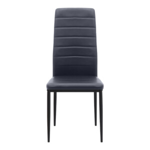 Καρέκλα τραπεζαρίας Rosa Megapap μαύρο PU - μεταλλικό μαύρο πόδι 40x52x96εκ. - Image 6