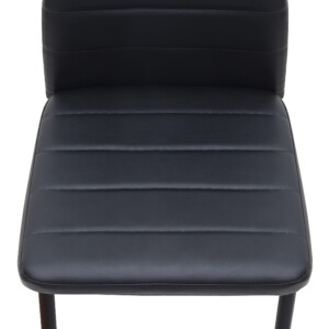Καρέκλα τραπεζαρίας Rosa Megapap μαύρο PU - μεταλλικό μαύρο πόδι 40x52x96εκ. - Image 7