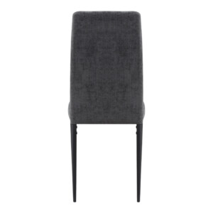 Καρέκλα τραπεζαρίας Rosa Megapap γκρι ύφασμα - μεταλλικό μαύρο πόδι 41x51x96εκ. - Image 6