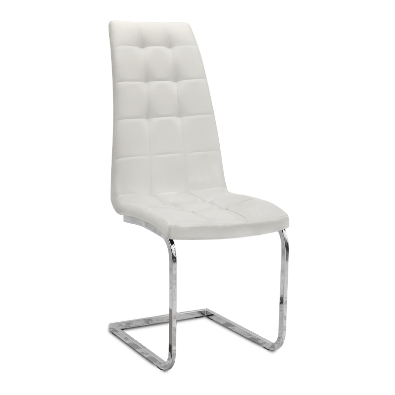 Καρέκλα τραπεζαρίας Vela Megapap λευκό PU - μεταλλική βάση χρωμίου 41x61x107εκ. Καρέκλα τραπεζαρίας Vela Megapap λευκό PU - μεταλλική βάση χρωμίου 41x61x107εκ.