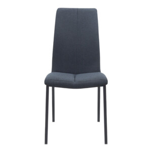 Καρέκλα τραπεζαρίας Fina Megapap ανθρακί ύφασμα - μεταλλικό μαύρο πόδι 43x58x95εκ. - Image 6