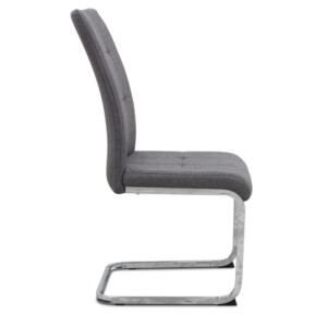 Καρέκλα τραπεζαρίας Laura Megapap γκρι ύφασμα - μεταλλική βάση χρωμίου 42x58x98εκ. - Image 6