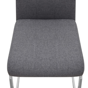 Καρέκλα τραπεζαρίας Laura Megapap γκρι ύφασμα - μεταλλική βάση χρωμίου 42x58x98εκ. - Image 8