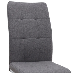 Καρέκλα τραπεζαρίας Laura Megapap γκρι ύφασμα - μεταλλική βάση χρωμίου 42x58x98εκ. - Image 9