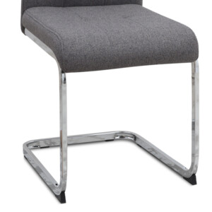 Καρέκλα τραπεζαρίας Laura Megapap γκρι ύφασμα - μεταλλική βάση χρωμίου 42x58x98εκ. - Image 10