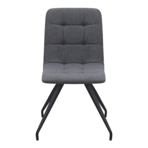 Καρέκλα τραπεζαρίας Bianca Megapap γκρι ύφασμα - μεταλλικό μαύρο πόδι 43x56x84εκ. - Image 7