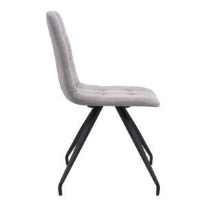 Καρέκλα τραπεζαρίας Bianca Megapap μπεζ ύφασμα - μεταλλικό μαύρο πόδι 43x56x84εκ. - Image 8