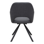 Πολυθρόνα τραπεζαρίας Gabriel Megapap γκρι ύφασμα - μεταλλικό μαύρο πόδι 58x60x85εκ. - Image 8