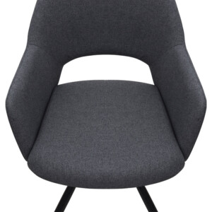 Πολυθρόνα τραπεζαρίας Gabriel Megapap γκρι ύφασμα - μεταλλικό μαύρο πόδι 58x60x85εκ. - Image 9