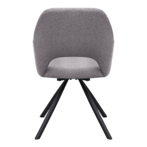 Πολυθρόνα τραπεζαρίας Gabriel Megapap μπεζ ύφασμα - μεταλλικό μαύρο πόδι 58x60x85εκ. - Image 8