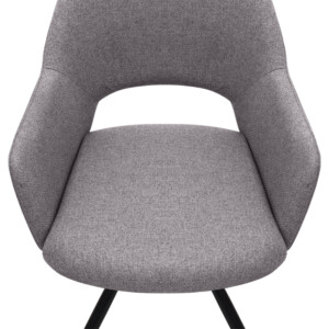 Πολυθρόνα τραπεζαρίας Gabriel Megapap μπεζ ύφασμα - μεταλλικό μαύρο πόδι 58x60x85εκ. - Image 9