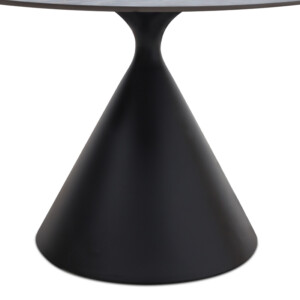 Τραπέζι Logan Megapap sintered stone - μέταλλο χρώμα γκρι εφέ μαρμάρου - μαύρο Ø120x72εκ. - Image 5