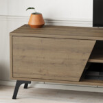 Έπιπλο τηλεόρασης Fiona Megapap χρώμα ανοιχτό καρυδί 180x35,6x48εκ. - Image 4