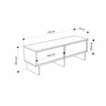 Έπιπλο τηλεόρασης Yuki Megapap χρώμα sandstone - sepet oak 118x35x40,6εκ. - Image 7