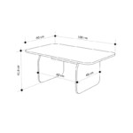 Τραπεζάκι σαλονιού Pietra Megapap χρώμα sepet oak - sandstone 100x60x41,8εκ. - Image 5