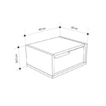 Κομοδίνο επιτοίχιο Eco Megapap χρώμα black wood - καρυδί 40x33x18,5εκ. - Image 6