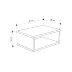 Κομοδίνο επιτοίχιο Brik Megapap με LED χρώμα καρυδί - sandstone 45x30x18εκ. - Image 8