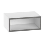 Κομοδίνο επιτοίχιο Brik Megapap με LED χρώμα λευκό - γκρι ρετρό 45x30x18εκ. - Image 7