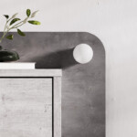 Κομοδίνο επιτοίχιο Dotta Megapap με LED χρώμα λευκό αντικέ - γκρι ρετρό 52x33,6x28εκ. - Image 7