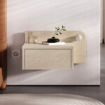 Κομοδίνο επιτοίχιο Dotta Megapap με LED χρώμα light oak 52x33,6x28εκ. - Image 5