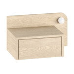 Κομοδίνο επιτοίχιο Dotta Megapap με LED χρώμα light oak 52x33,6x28εκ. - Image 7