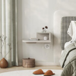 Κομοδίνο επιτοίχιο Luno Megapap με LED χρώμα sandstone 40x30x16,2εκ. - Image 3