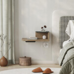 Κομοδίνο επιτοίχιο Luno Megapap με LED χρώμα sepet oak 40x30x16,2εκ. - Image 3