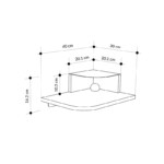 Κομοδίνο επιτοίχιο Luno Megapap με LED χρώμα sepet oak 40x30x16,2εκ. - Image 7