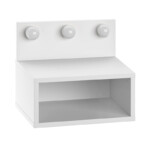 Κομοδίνο επιτοίχιο Treo Megapap με LED χρώμα λευκό 40x30x33,8εκ. - Image 6